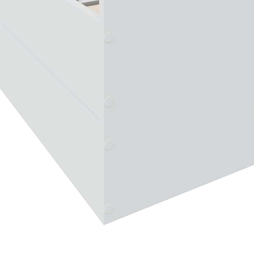 vidaXL Bettgestell mit Schubladen Weiß 75x190 cm Holzwerkstoff