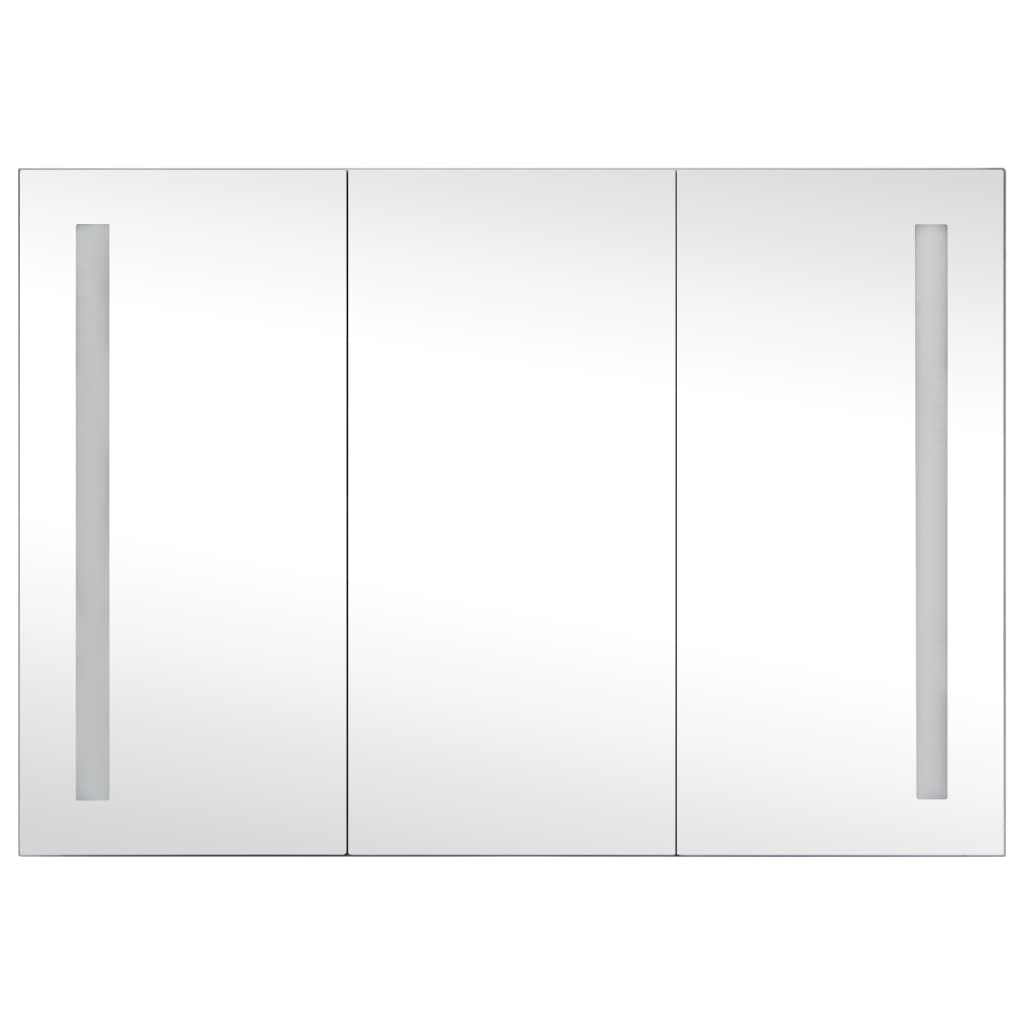 vidaXL LED-Spiegelschrank fürs Bad 89x14x62 cm