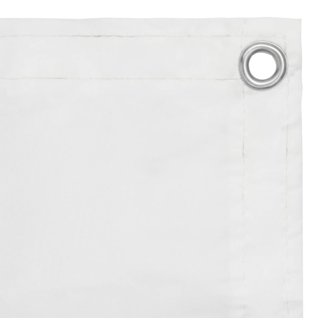 vidaXL Balkon-Sichtschutz Weiß 120x600 cm Oxford-Gewebe