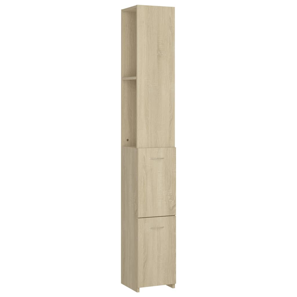 vidaXL Badschrank Sonoma-Eiche 25x26,5x170 cm Holzwerkstoff