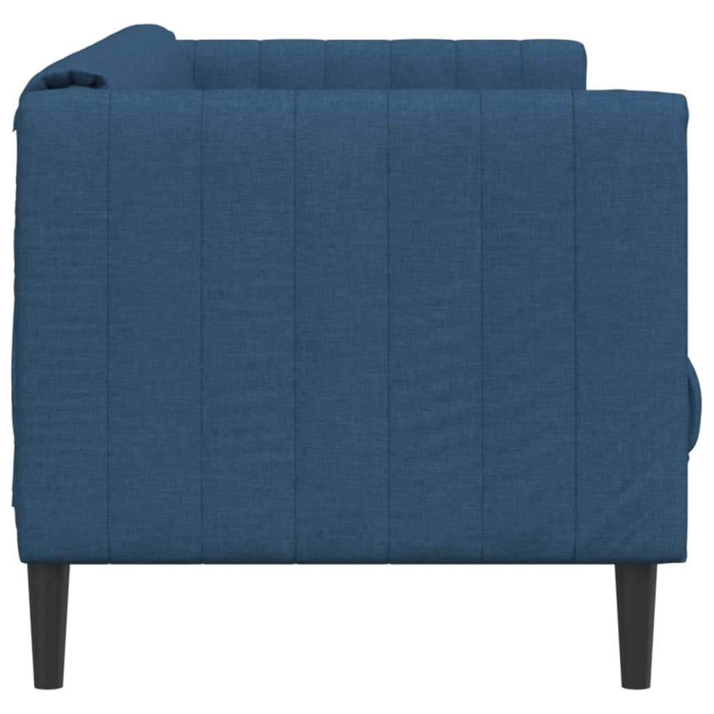vidaXL Sofa 2-Sitzer Blau Stoff