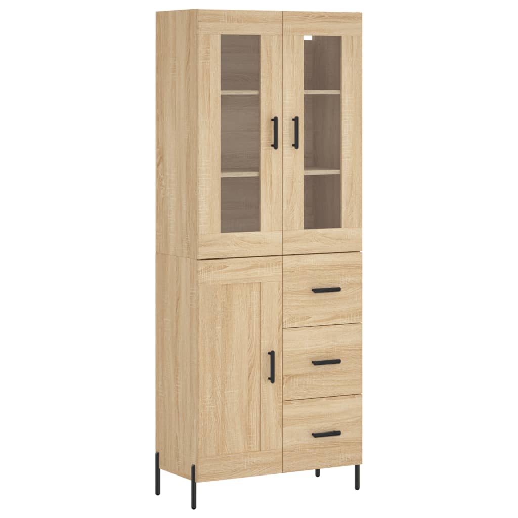 vidaXL Highboard Sonoma-Eiche 69,5x34x180 cm Holzwerkstoff