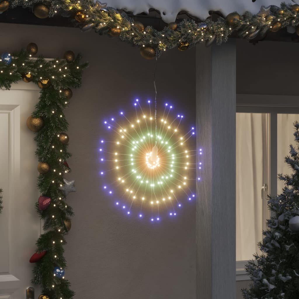 vidaXL Weihnachtsbeleuchtungen Feuerwerk 2 Stk. 140 LEDs Mehrfarbig