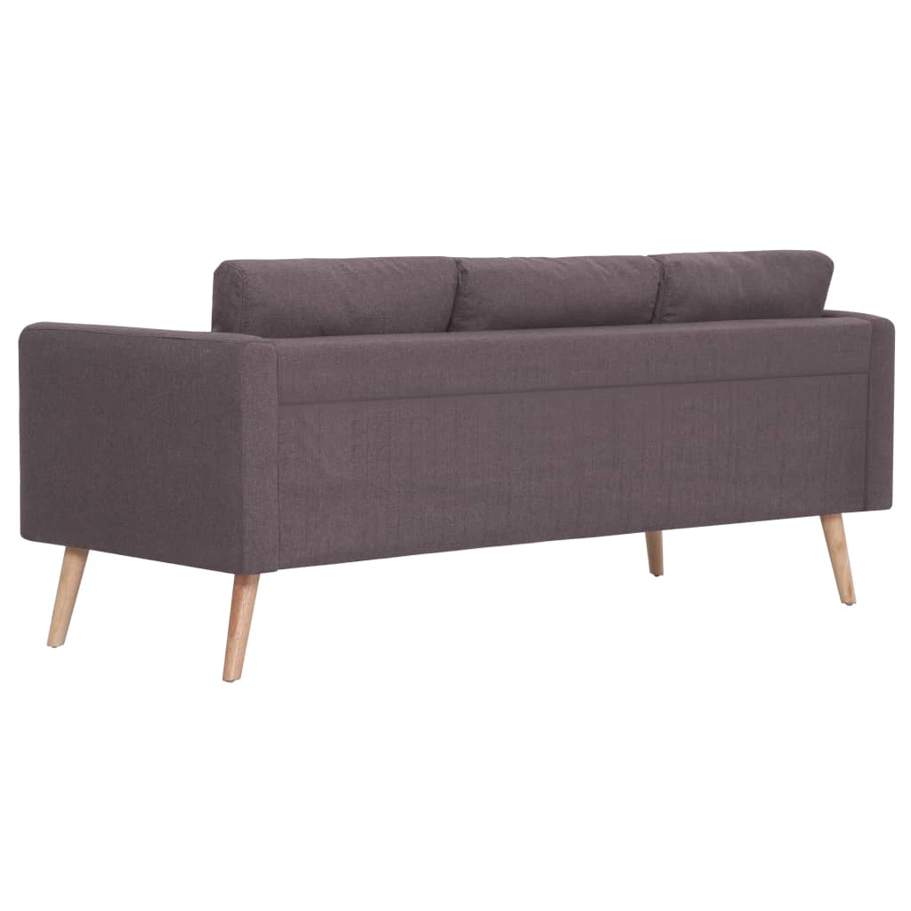 vidaXL 3-Sitzer-Sofa Stoff Taupe