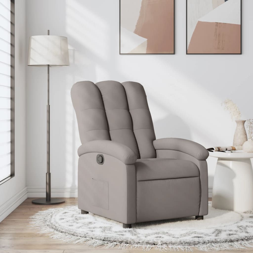 vidaXL Relaxsessel Taupe Stoff