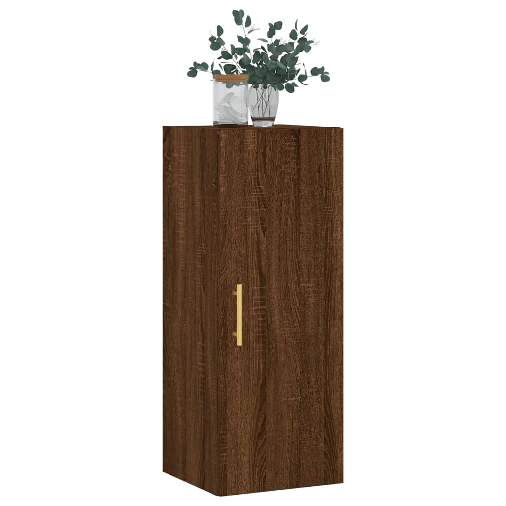 vidaXL Wandschrank Braun Eichen-Optik 34,5x34x90 cm