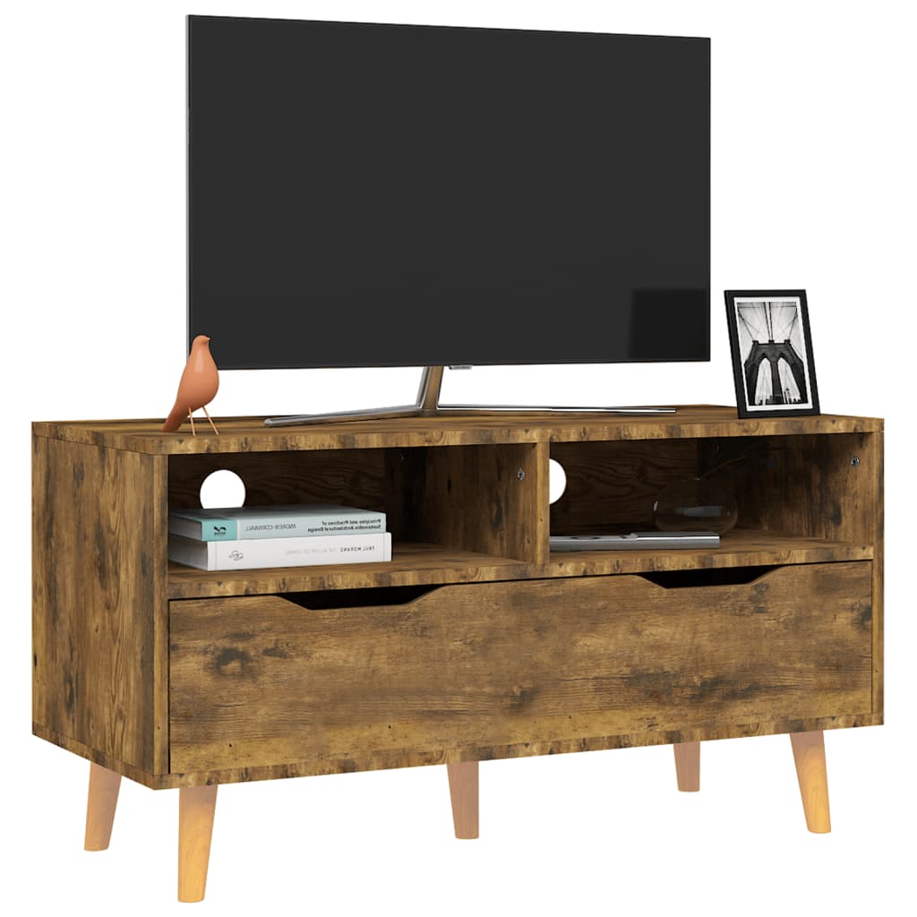 vidaXL TV-Schrank Räuchereiche 90x40x48,5 cm Holzwerkstoff