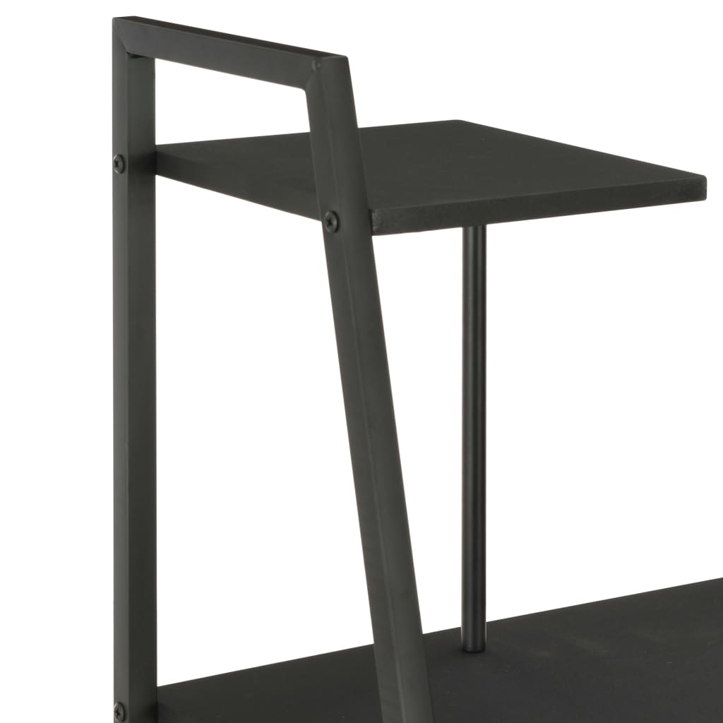 vidaXL Schreibtisch mit Regaleinheit Schwarz 102×50×117 cm