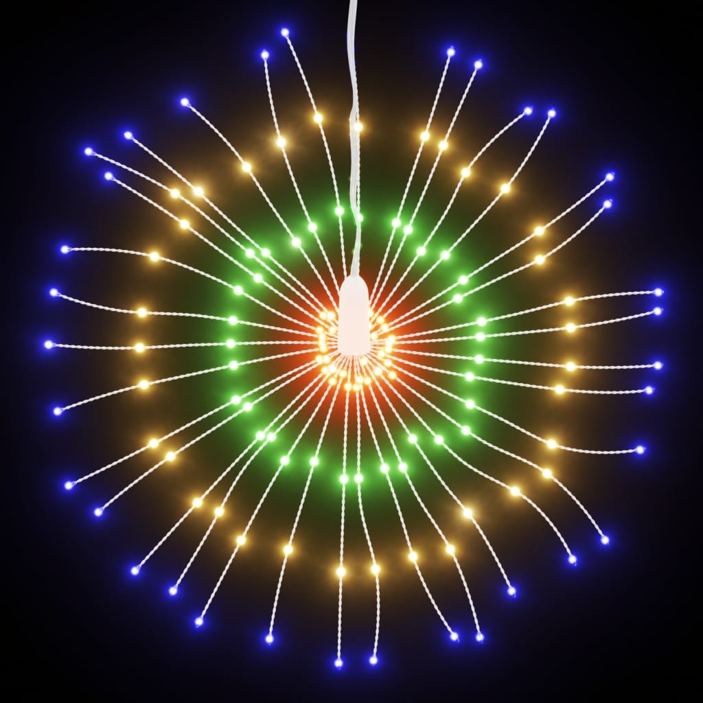 vidaXL Weihnachtsbeleuchtungen Feuerwerk 2 Stk. 140 LEDs Mehrfarbig