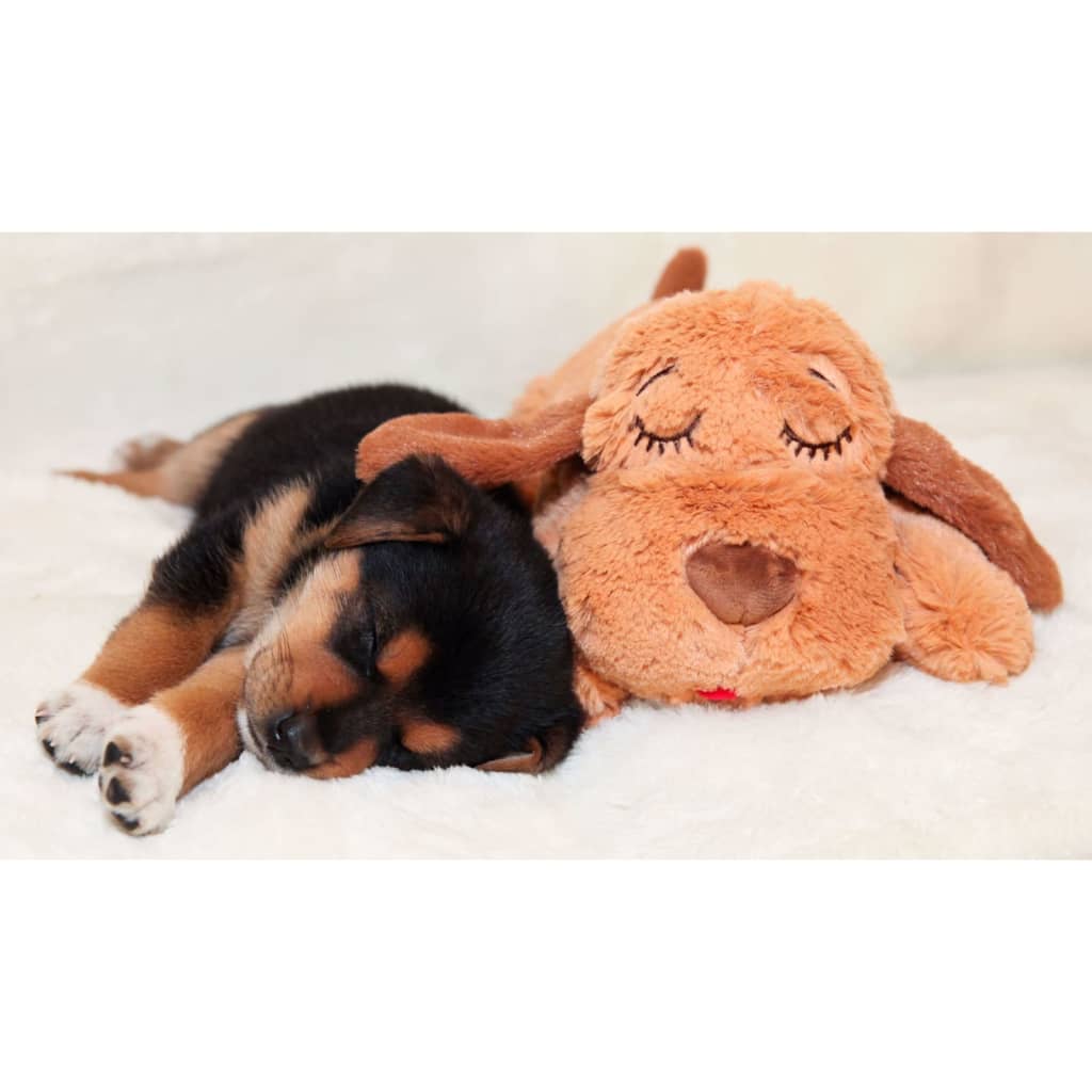 Snuggle Puppy Hundespielzeug mit Herzschlag Braun