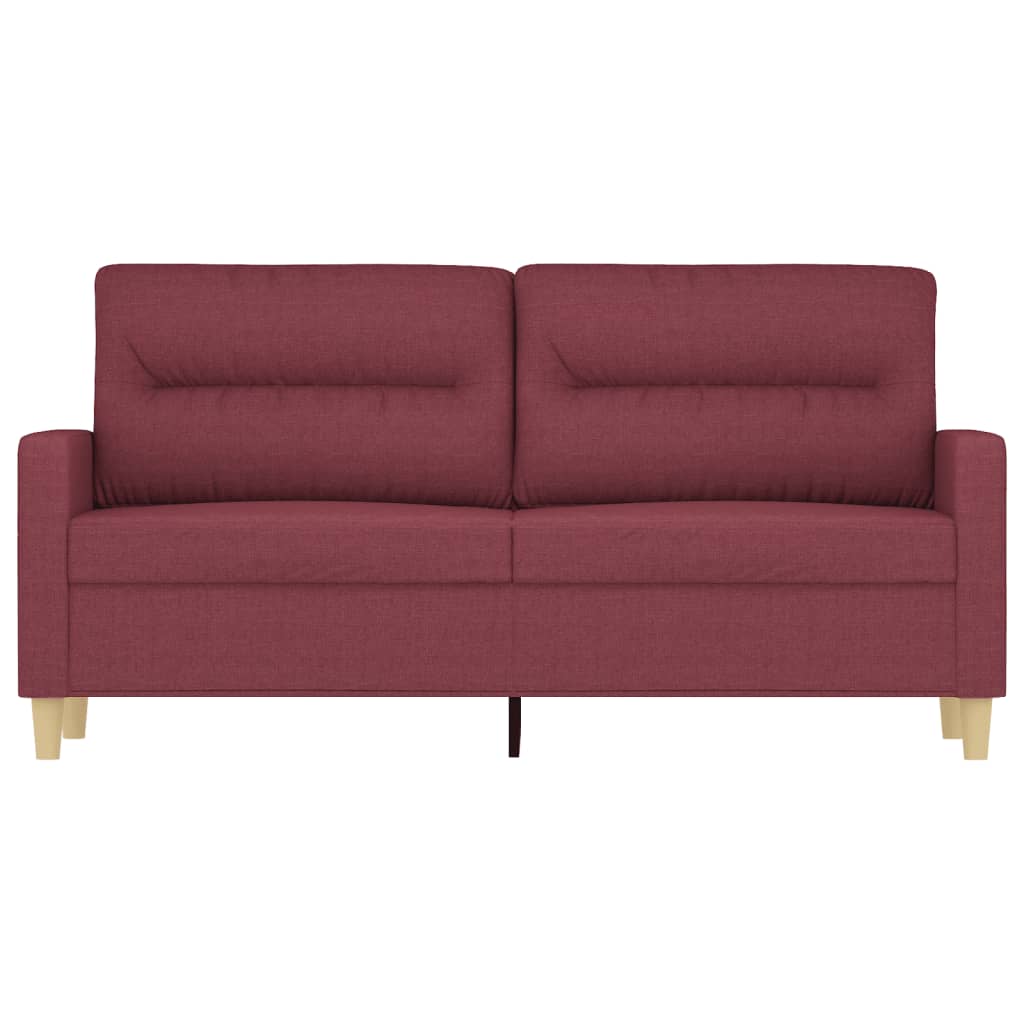 vidaXL 2-Sitzer-Sofa Weinrot 140 cm Stoff