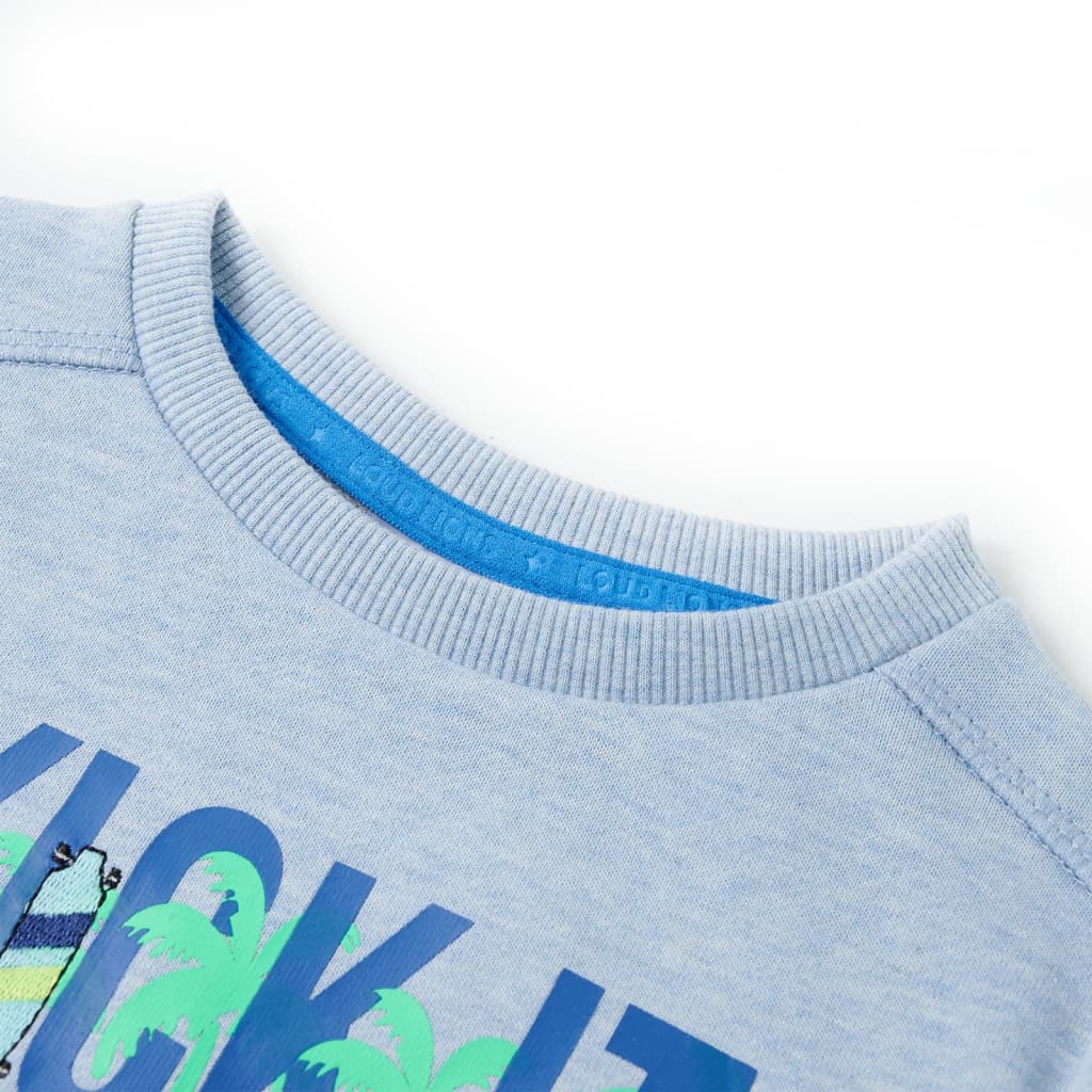 Kinder-Sweatshirt Hellblau Melange 92