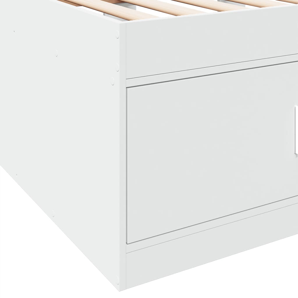 vidaXL Tagesbett mit Schubladen Weiß 90x200 cm Holzwerkstoff