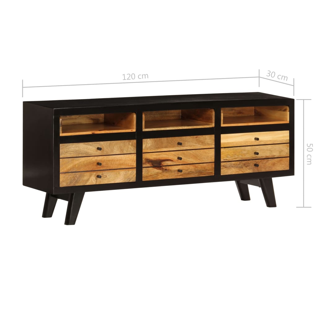 vidaXL TV-Schrank Massivholz Mango 120x30x50 cm