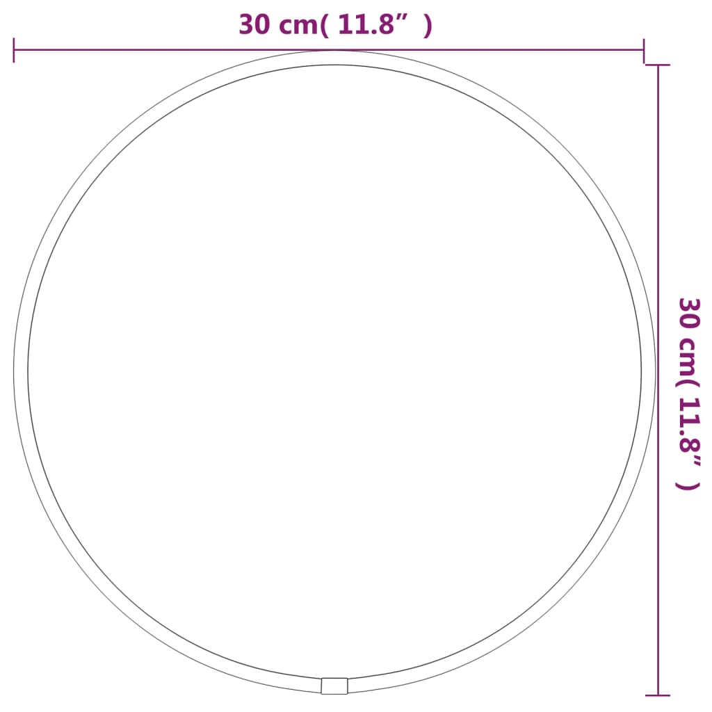 vidaXL Wandspiegel Golden Ø 30 cm Rund