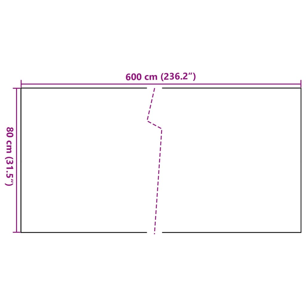 vidaXL Balkon-Sichtschutz Anthrazit 600x80 cm Poly Rattan