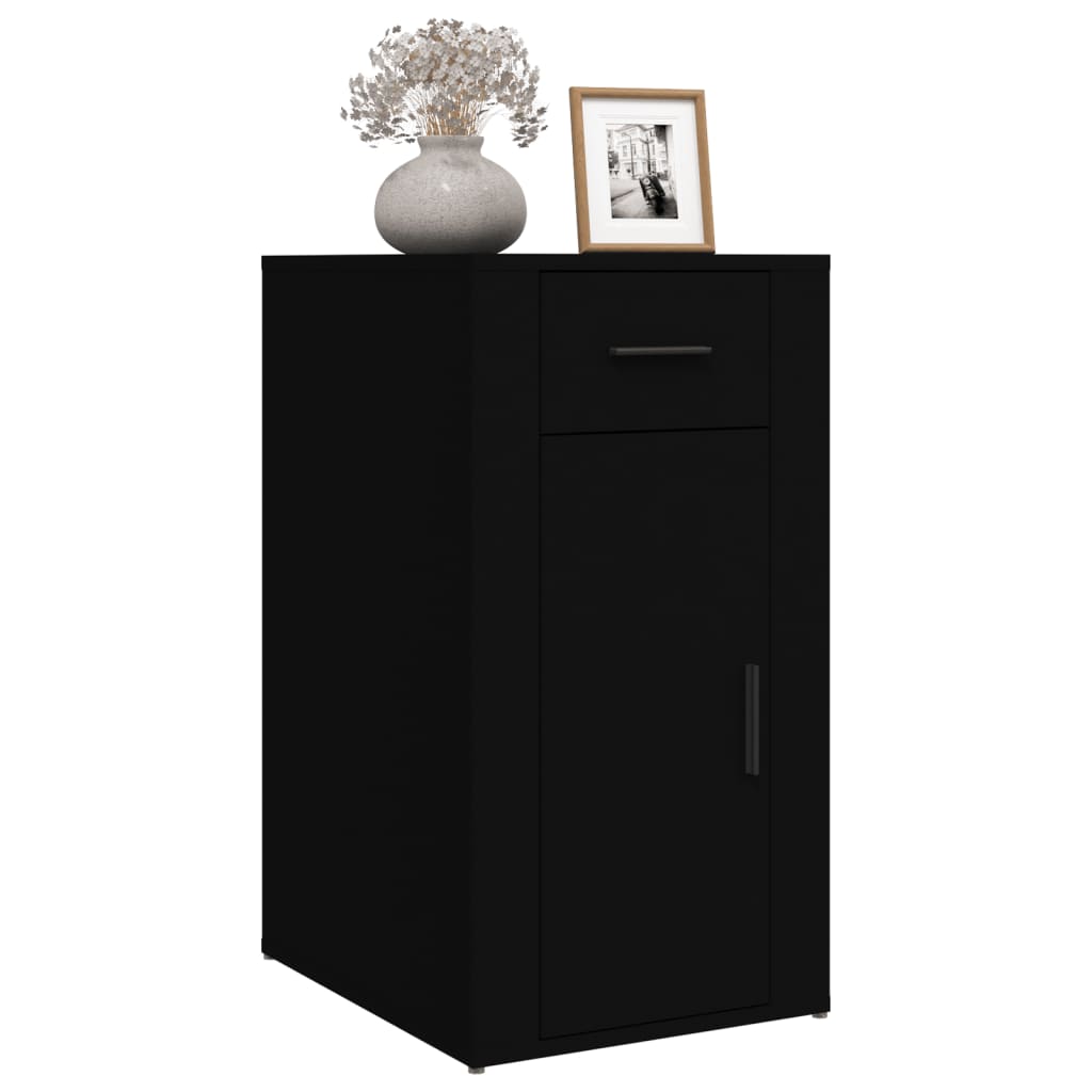 vidaXL Büroschrank Schwarz 40x49x75 cm Holzwerkstoff