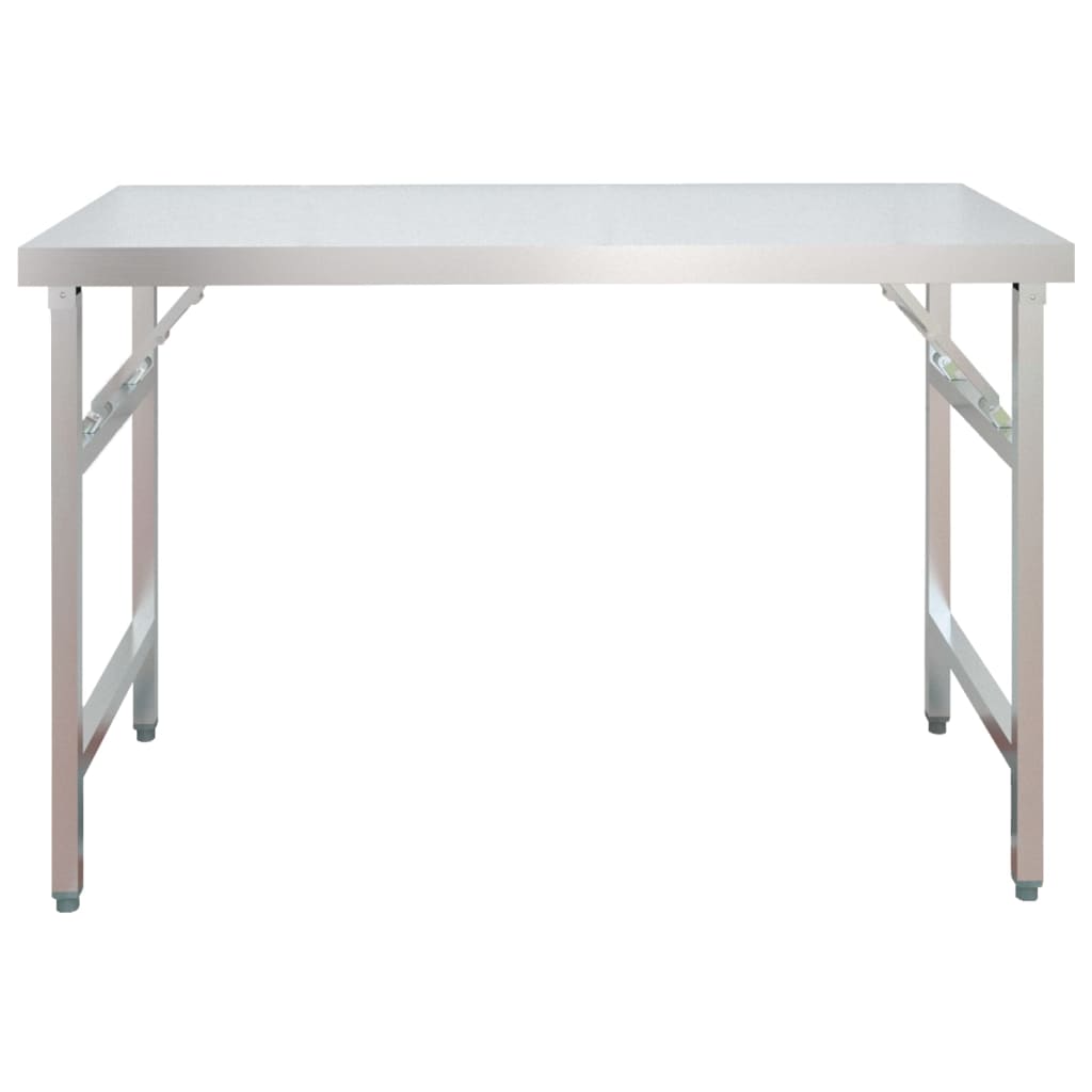 vidaXL Küchen-Arbeitstisch mit Aufsatzboard 120x60x145 cm Edelstahl