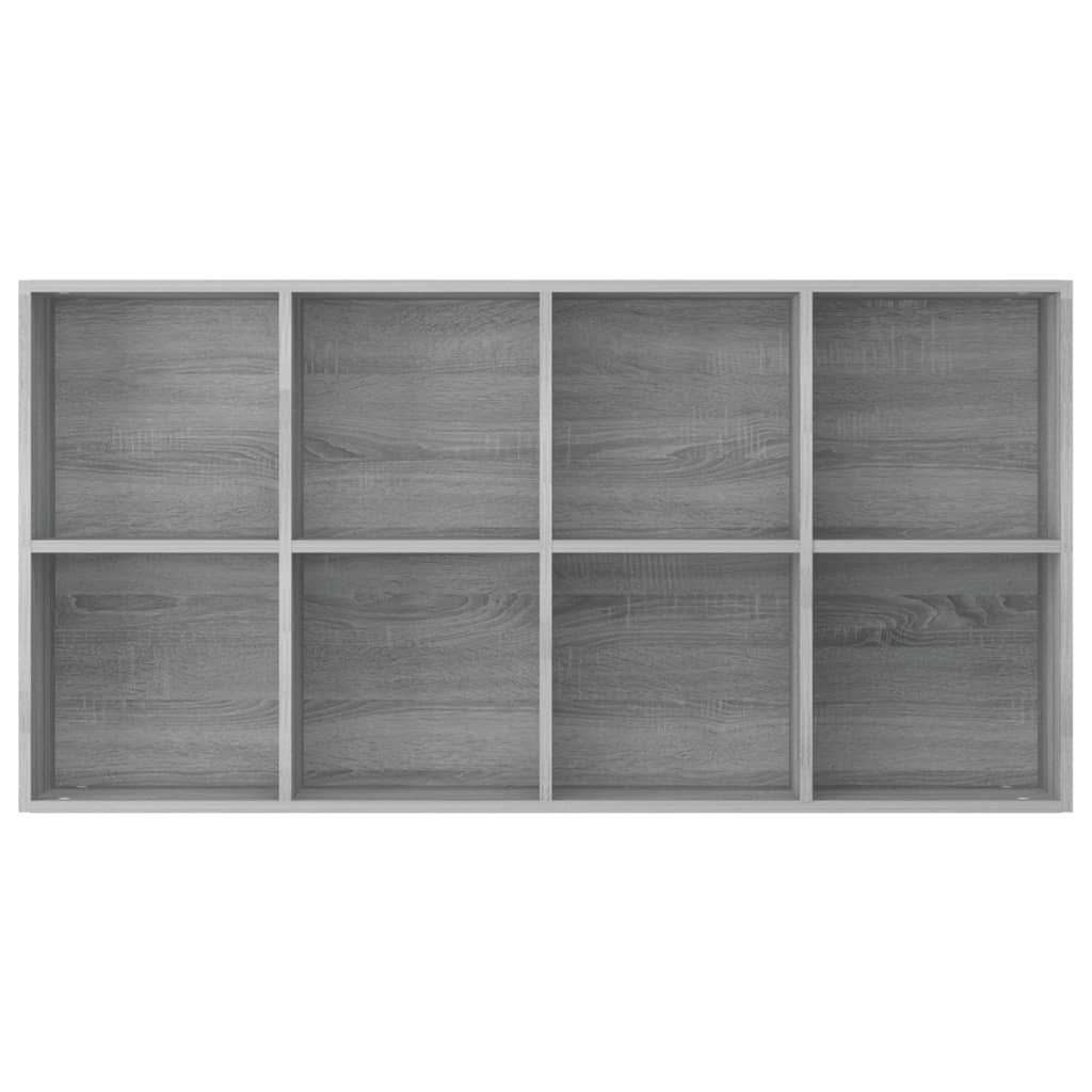 vidaXL Bücherregal/Sideboard Grau Sonoma 66×30×130 cm Holzwerkstoff