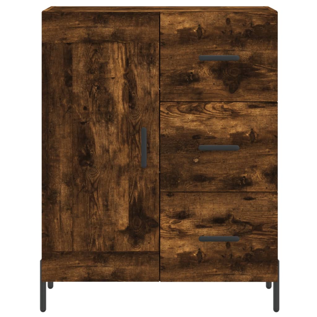 vidaXL Highboard Räuchereiche 69,5x34x180 cm Holzwerkstoff