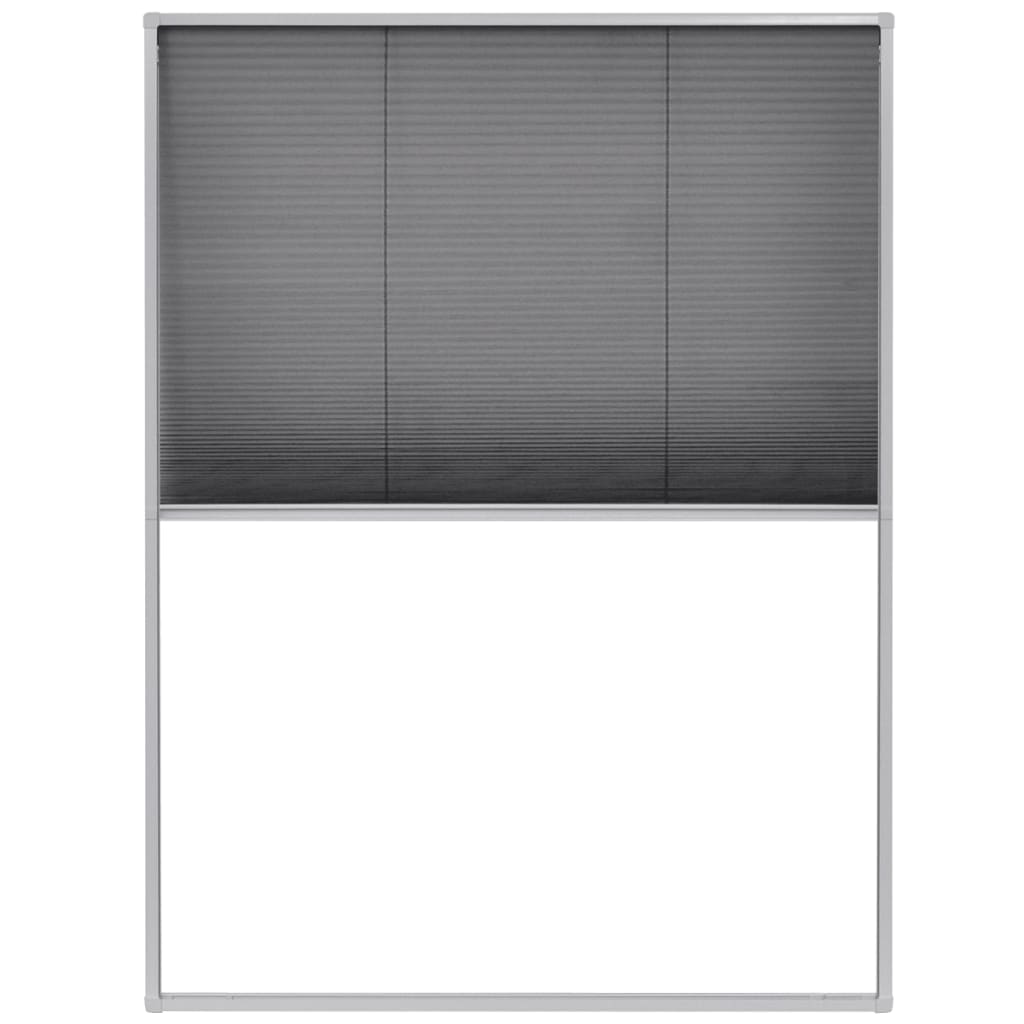 vidaXL Insektenschutz-Plissee für Fenster Aluminium 60 x 80 cm
