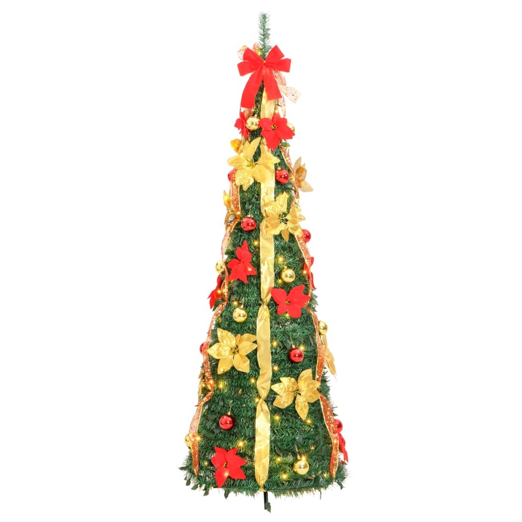 vidaXL Pop-Up-Weihnachtsbaum Künstlich 150 LEDs Grün 180 cm