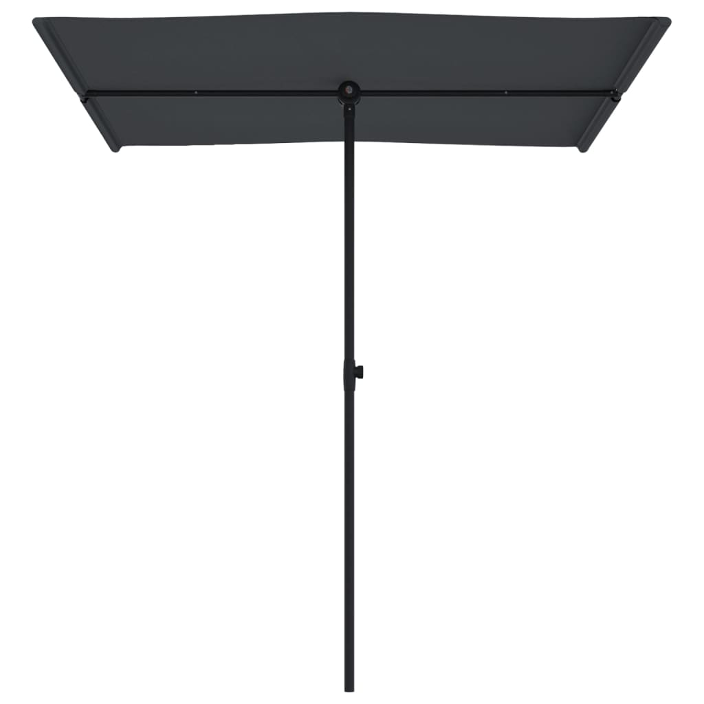 vidaXL Sonnenschirm mit Aluminium-Mast 180x110 cm Schwarz