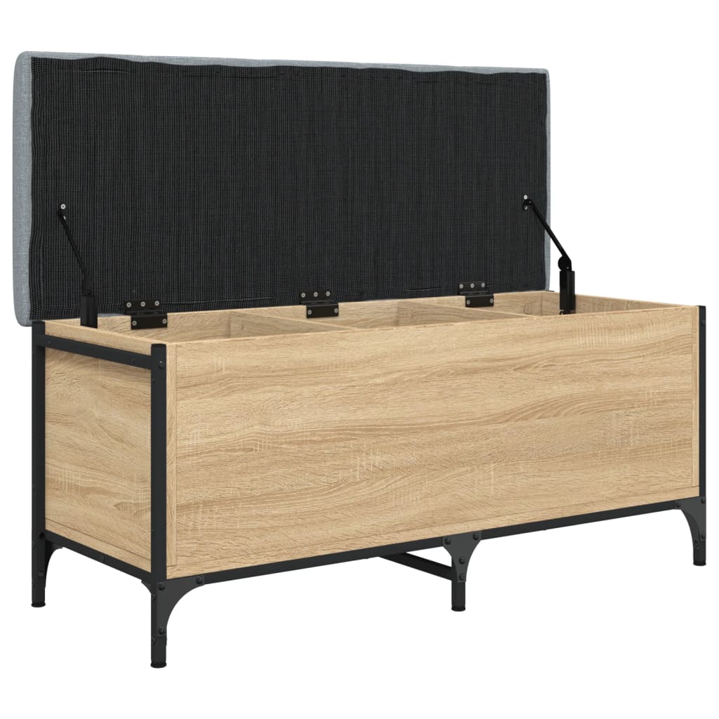 vidaXL Sitzbank mit Stauraum Sonoma-Eiche 102x42x45 cm Holzwerkstoff