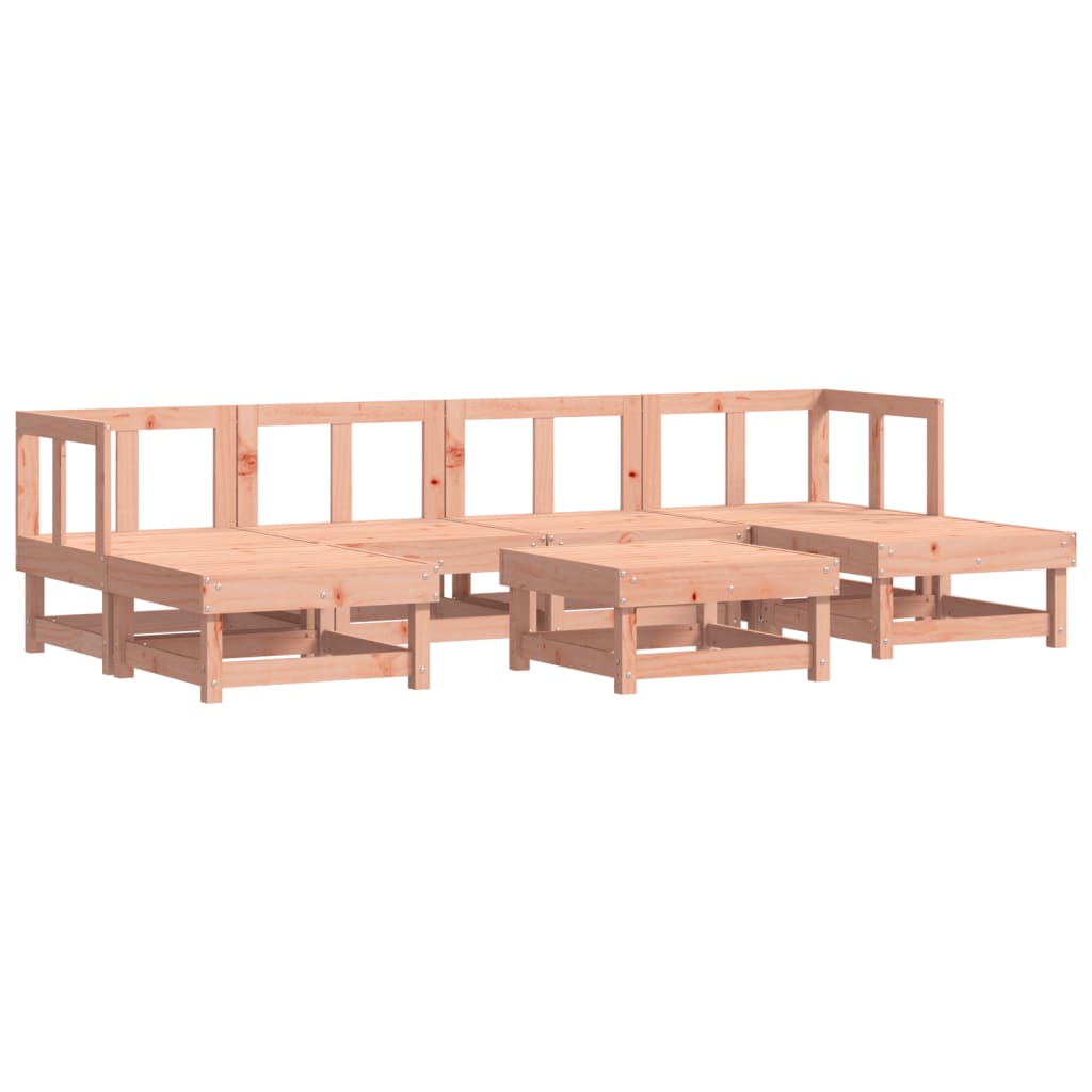 vidaXL 7-tlg. Garten-Lounge-Set mit Kissen Massivholz Douglasie