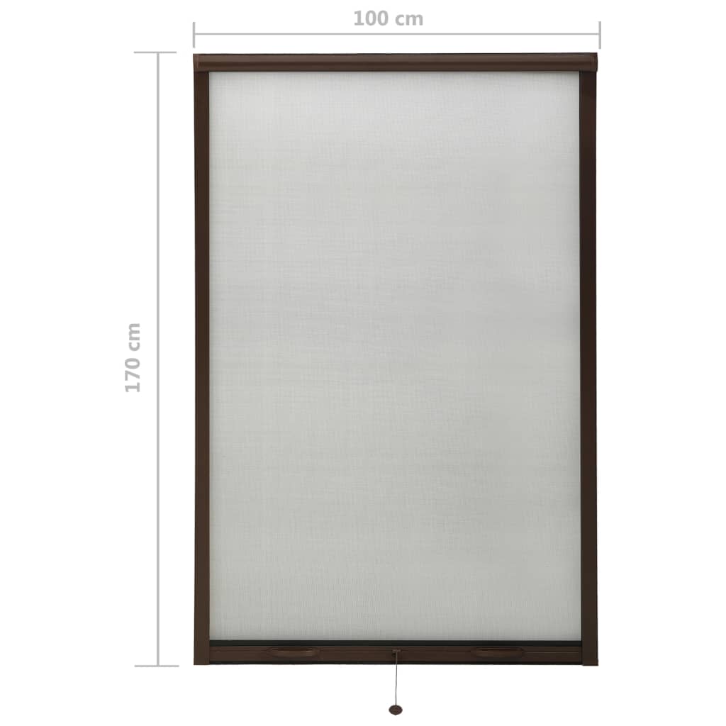 vidaXL Insektenschutzrollo für Fenster Braun 100x170 cm