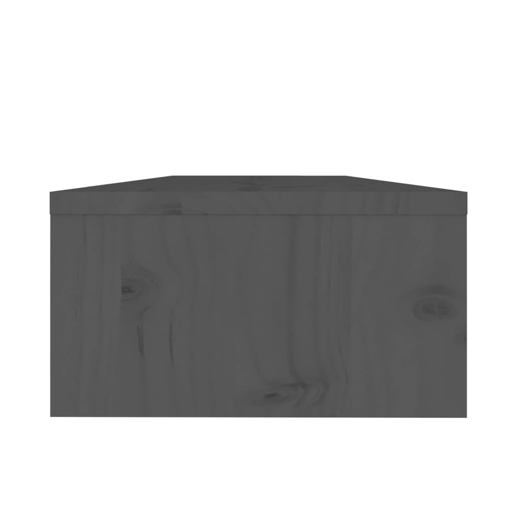 vidaXL Monitorständer Grau 50x24x13 cm Massivholz Kiefer