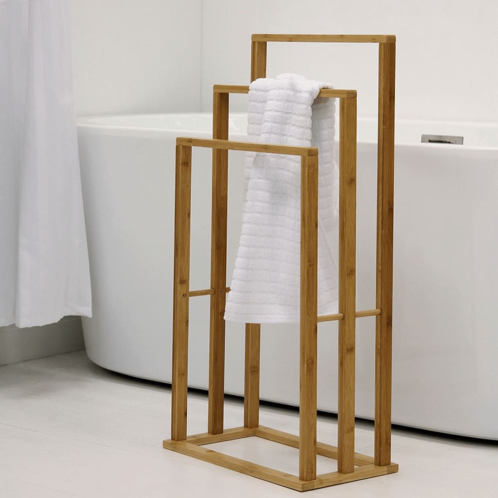 Bathroom Solutions Bambus Handtuchhalter mit 3 Stangen