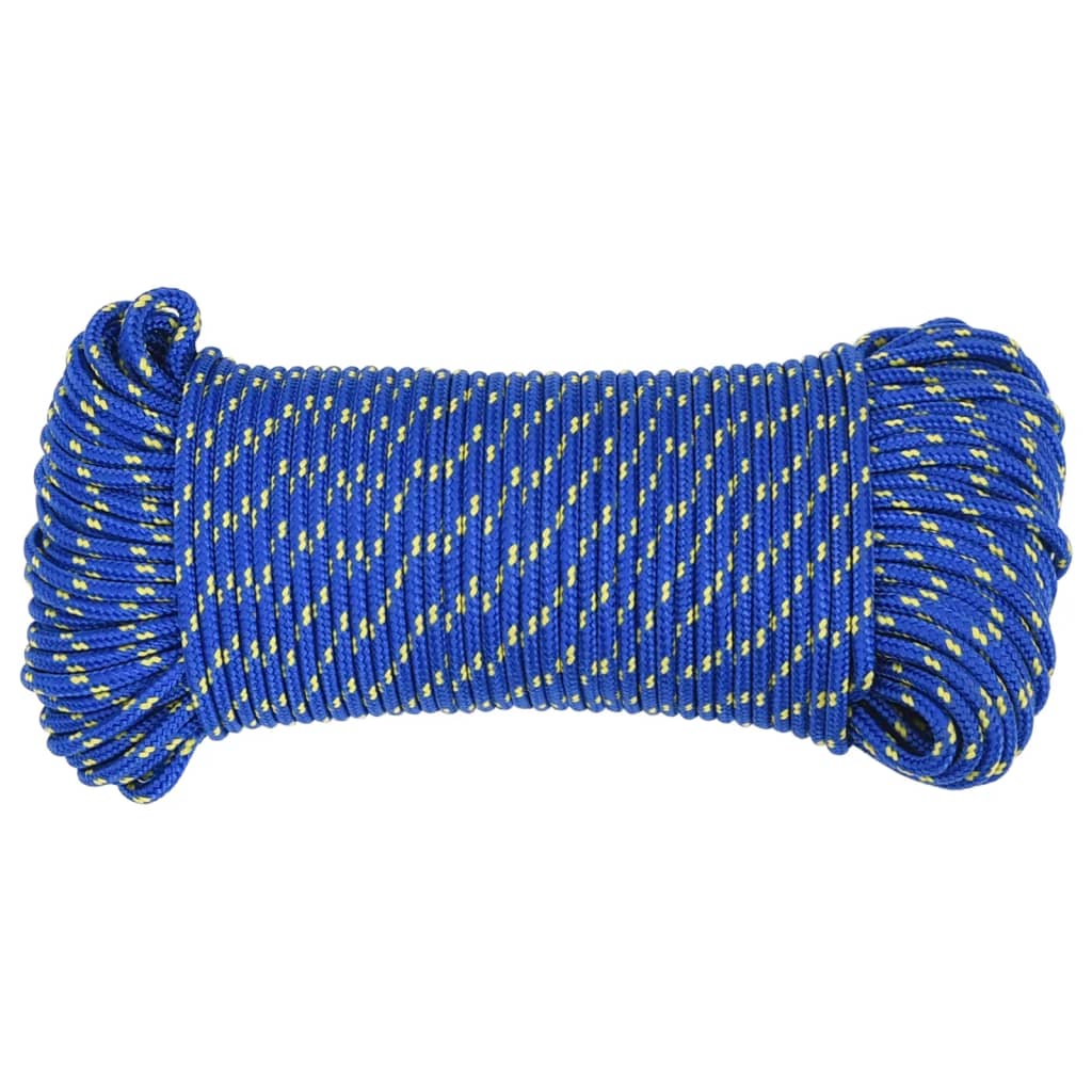 vidaXL Bootsseil Blau 4 mm 25 m Polypropylen