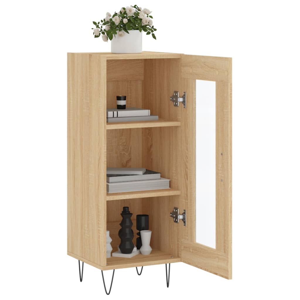 vidaXL Sideboard Sonoma-Eiche 34,5x34x90 cm Holzwerkstoff