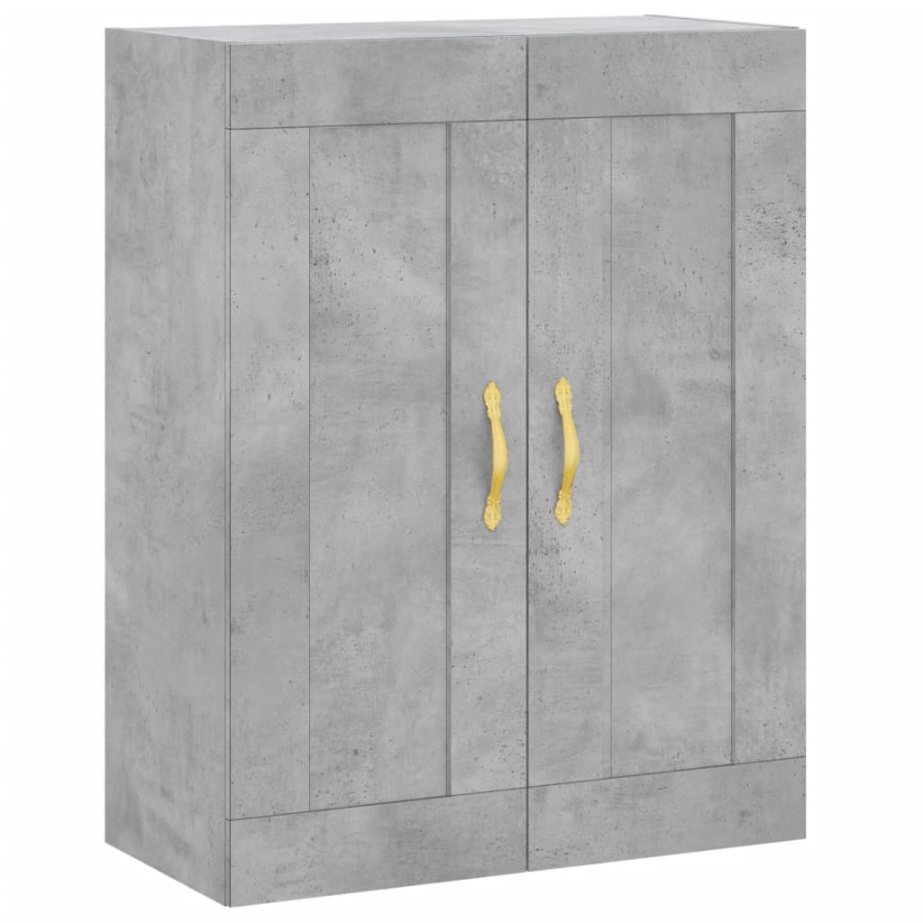 vidaXL Highboard Betongrau 69,5x34x180 cm Holzwerkstoff