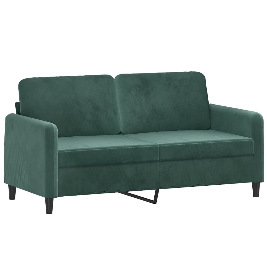 vidaXL 2-Sitzer-Sofa Dunkelgrün 140 cm Samt