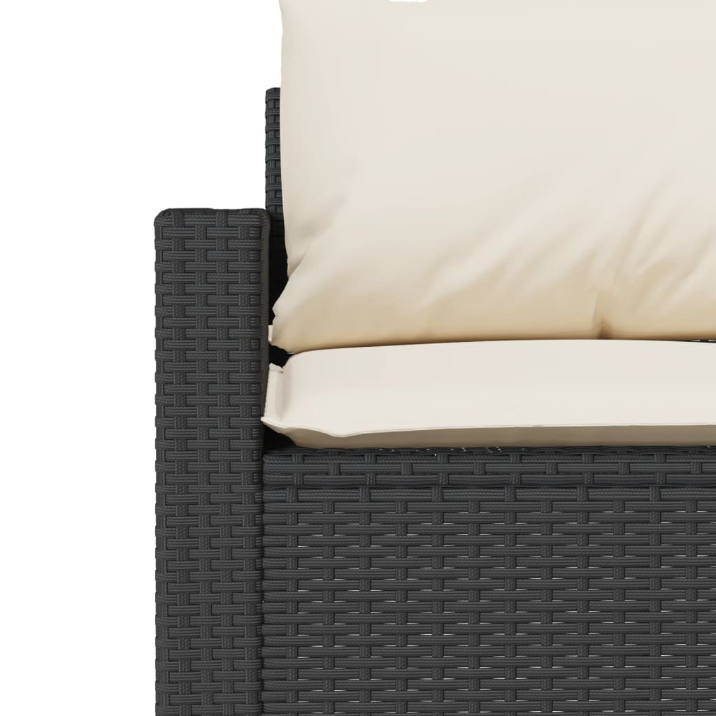 vidaXL Gartensofa mit Kissen 3-Sitzer Braun Poly Rattan