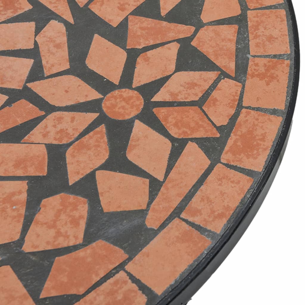vidaXL Mosaik-Bistrotisch Terrakotta Ø50x70 cm Keramik