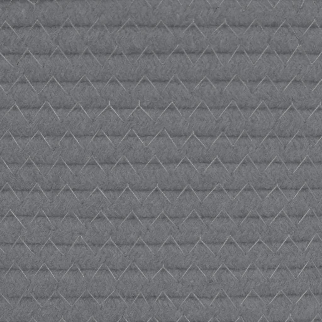 vidaXL Aufbewahrungskorb Grau und Weiß Ø38x46 cm Baumwolle