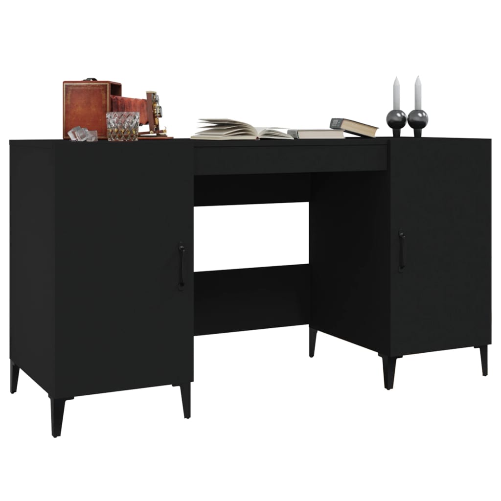 vidaXL Schreibtisch Schwarz 140x50x75 cm Holzwerkstoff