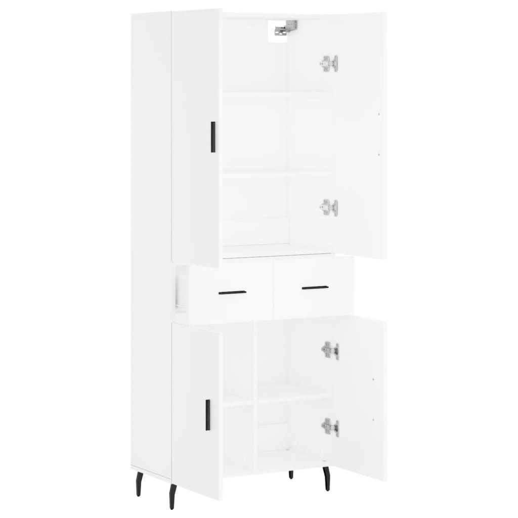 vidaXL Highboard Weiß 69,5x34x180 cm Holzwerkstoff