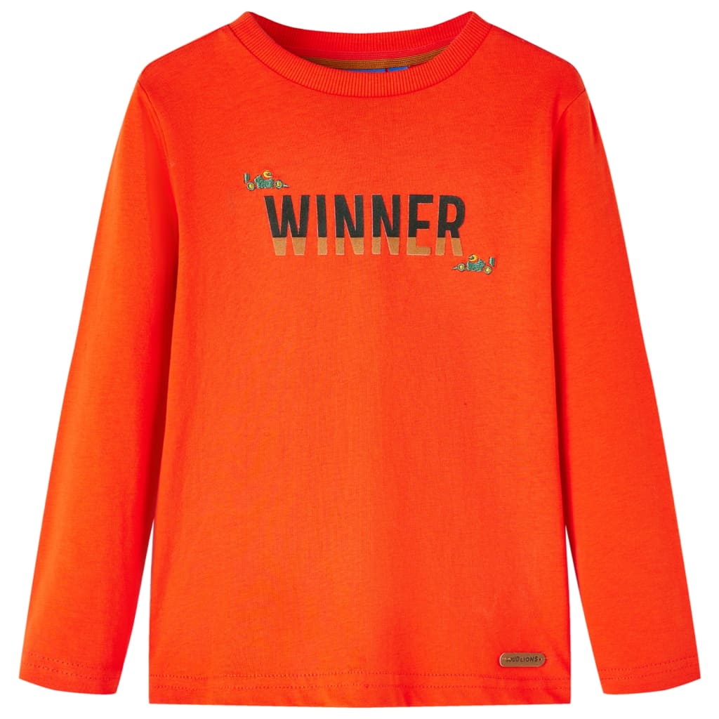 Kinder-Langarmshirt Hellorange 140