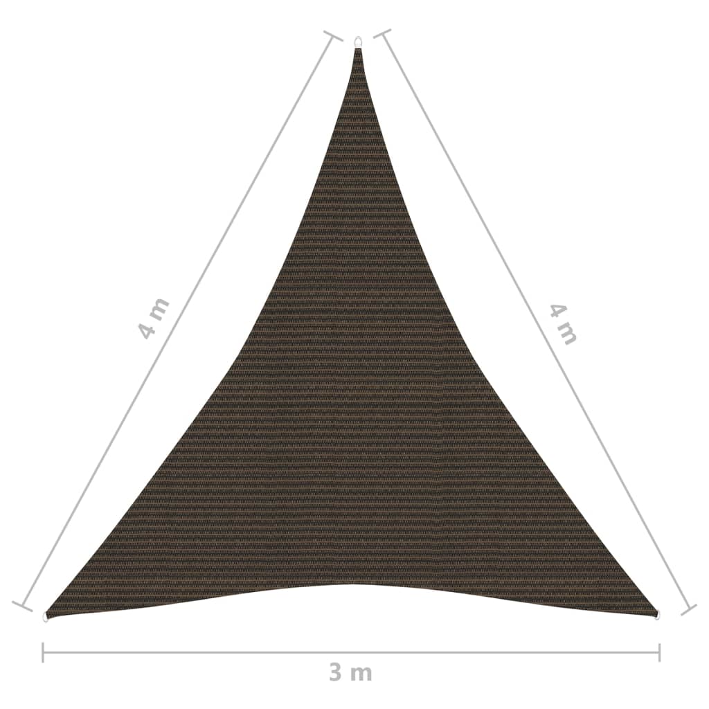 vidaXL Sonnensegel 160 g/m² Braun 3x4x4 m HDPE