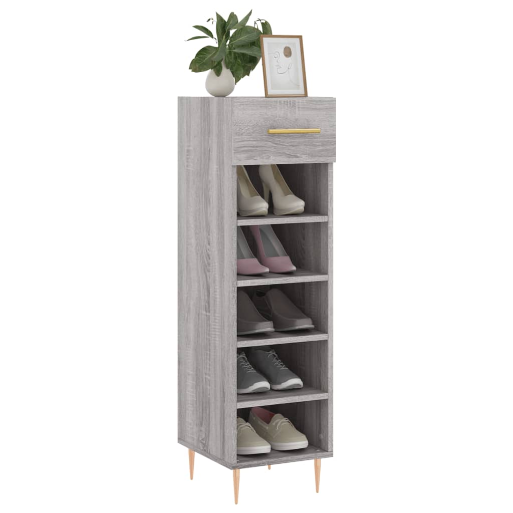 vidaXL Schuhschrank Grau Sonoma 30x35x105 cm Holzwerkstoff