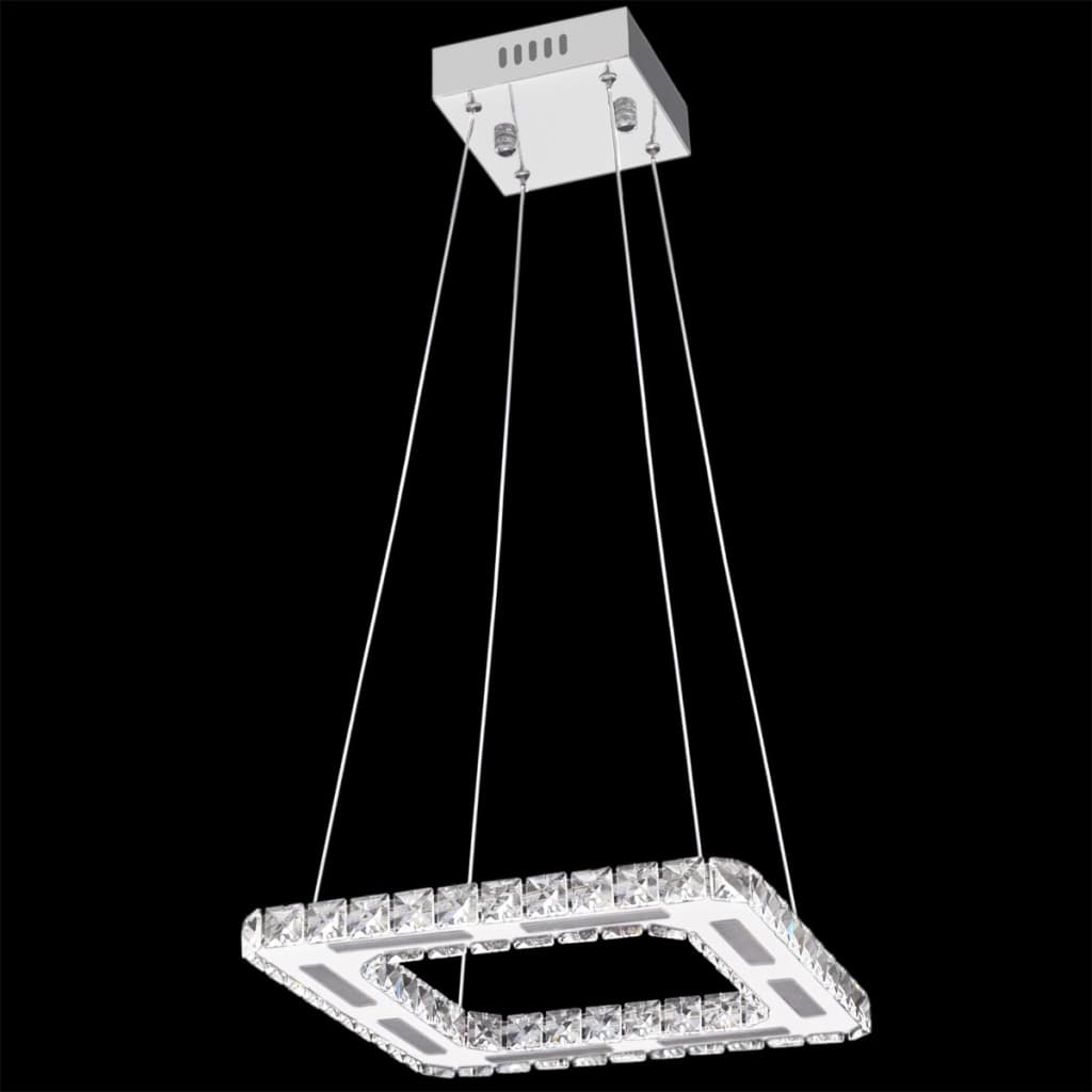 LED Kristall Pendellampe Deckenleuchte Hängeleuchte quadratisch 15,4 W
