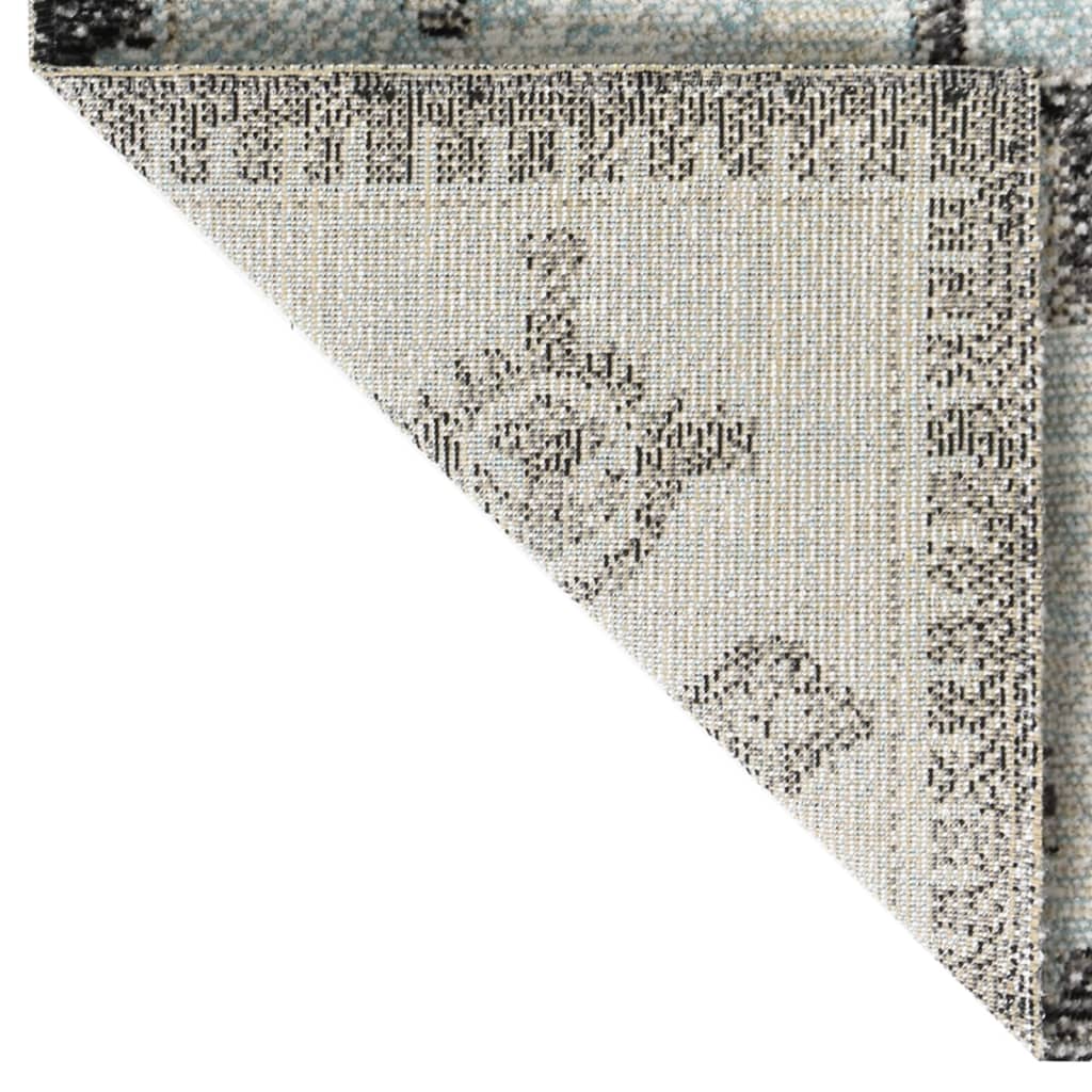 vidaXL Outdoor-Teppich Flachgewebe 80x250 cm Grün und Grau