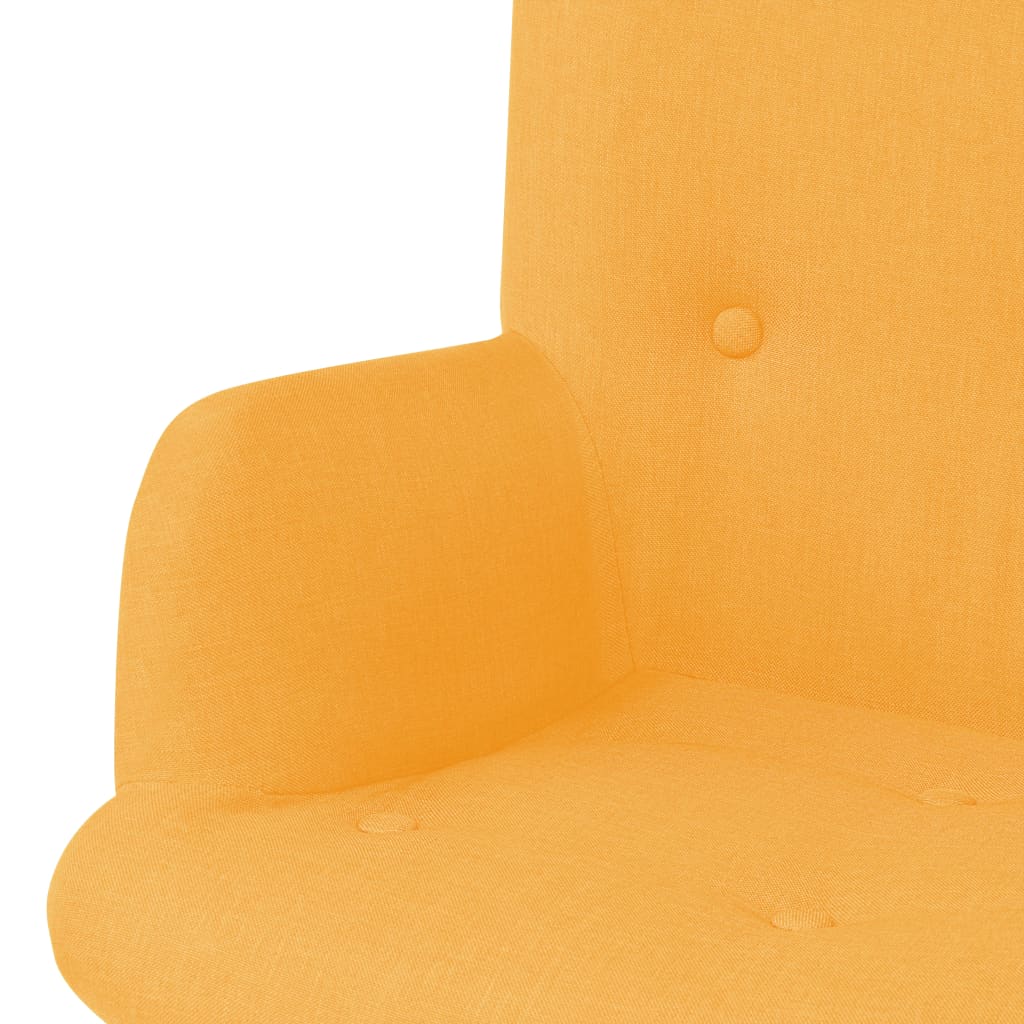 vidaXL Sessel mit Fußhocker Gelb Stoff