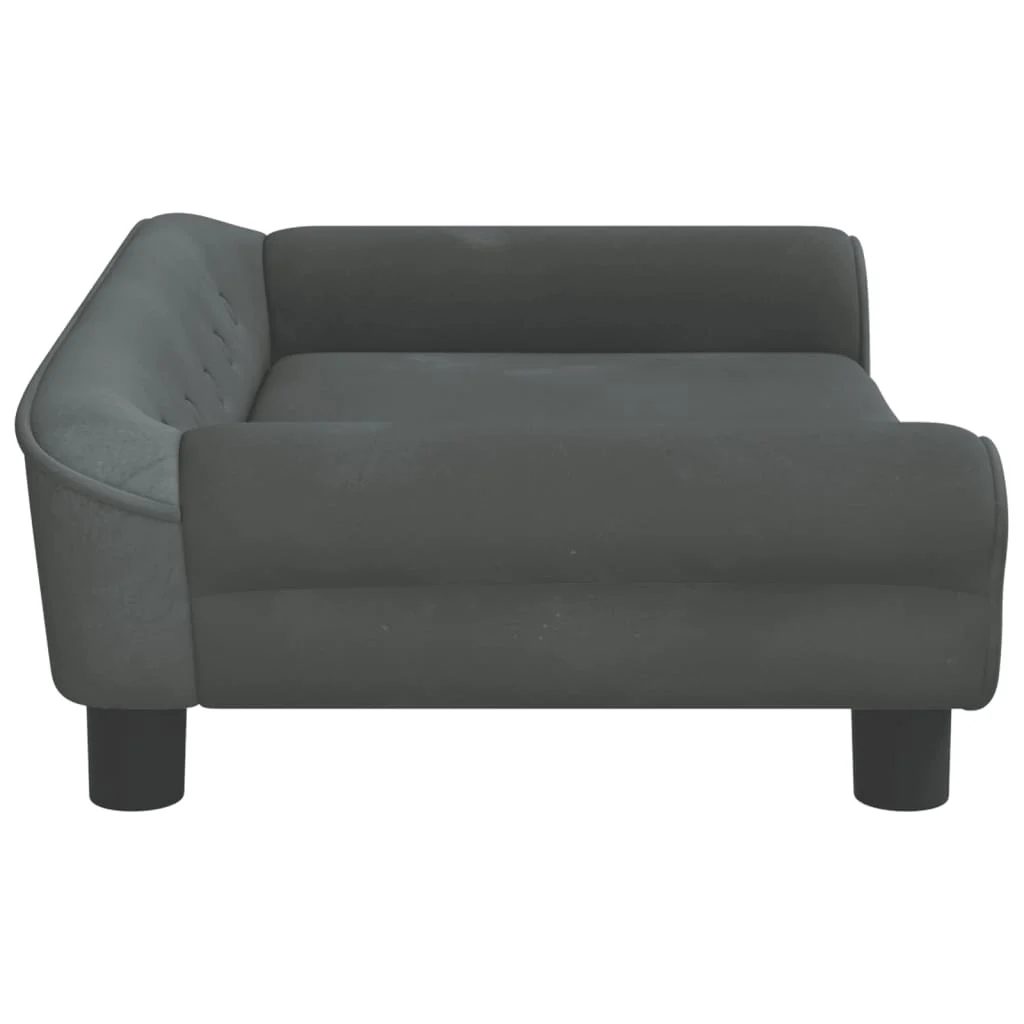 vidaXL Kindersofa Dunkelgrau 70x45x26 cm Samt