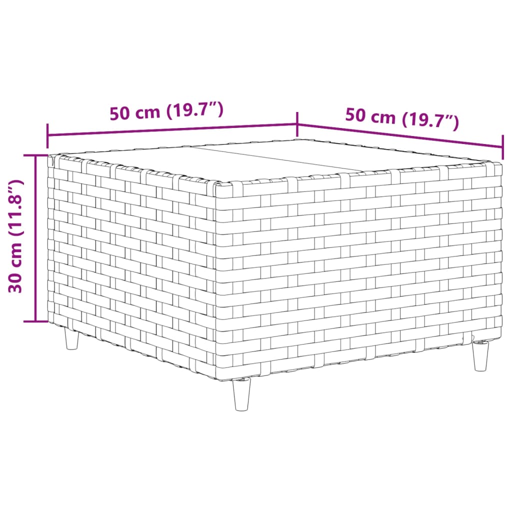 vidaXL 7-tlg. Garten-Lounge-Set mit Kissen Braun Poly Rattan