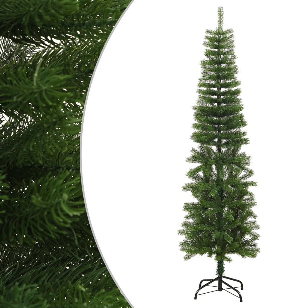 vidaXL Künstlicher Weihnachtsbaum mit Ständer Schlank 180 cm PE